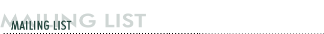 Mailing List