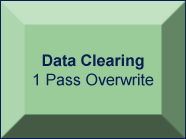 Data Clearing 1 Pass Overwrite
