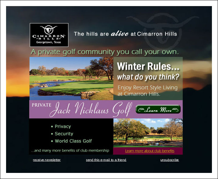 Cimarron Hills E-mail E-marketing