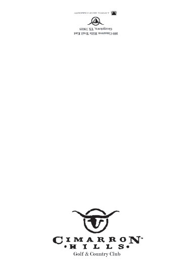 Cimarron Hills E-mail E-marketing