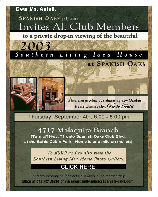 Spanish Oaks E-mail E-marketing