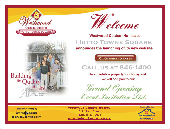 Westwood Custom Homes E-mail Marketing